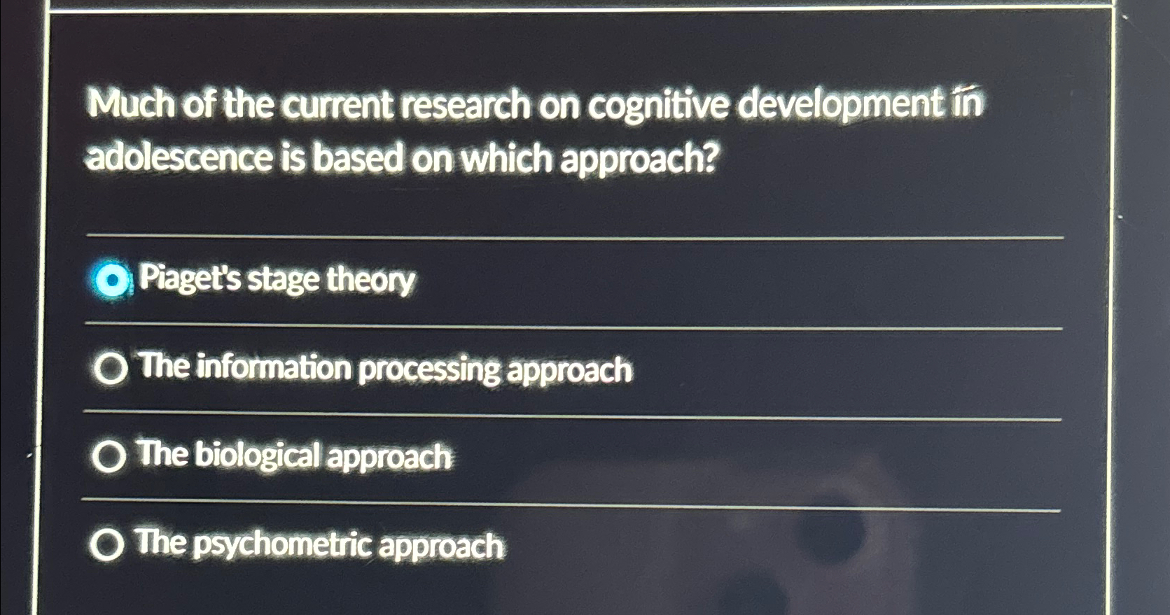 Piaget's stages of discount cognitive development adolescence