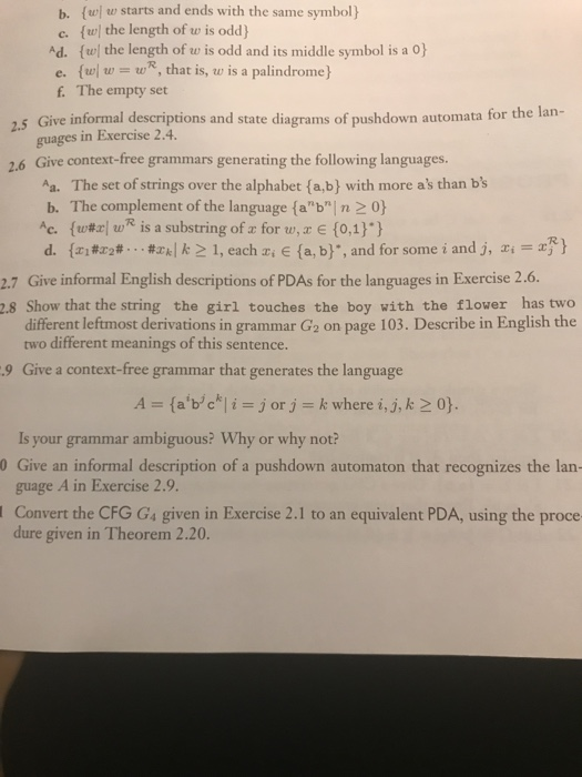 Solved B wl W Starts And Ends With The Same Symbol C Fwl Chegg