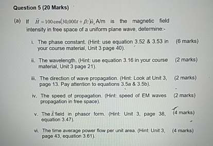 Solved How to solve Question 5 (20 ﻿Marks)(a) ﻿If | Chegg.com