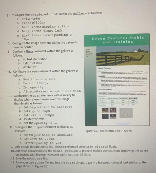 IT 2040 Lab 9 (Module 11) Green Pastures Stable and | Chegg.com