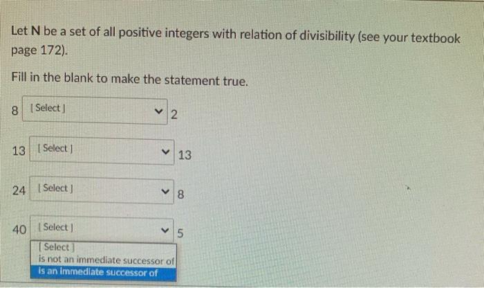 Solved Let N be a set of all positive integers with relation | Chegg.com