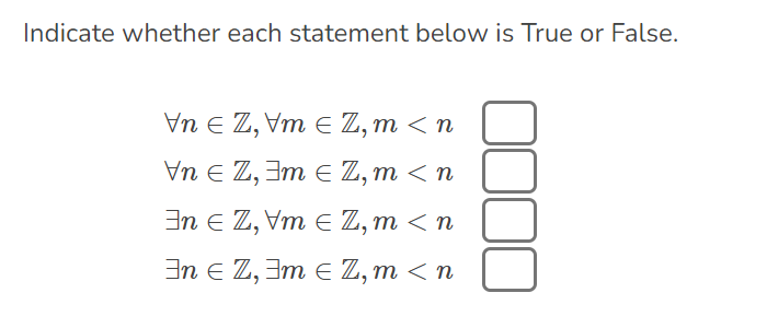 Solved Indicate whether each statement below is True or | Chegg.com