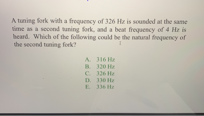 beat frequency of two tuning forks