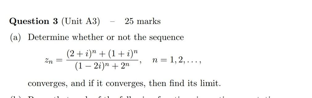Solved my problem is related to the sequence converging in | Chegg.com