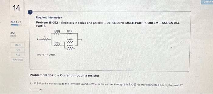 Solved Required information Problem 18.052 - Resistors in | Chegg.com
