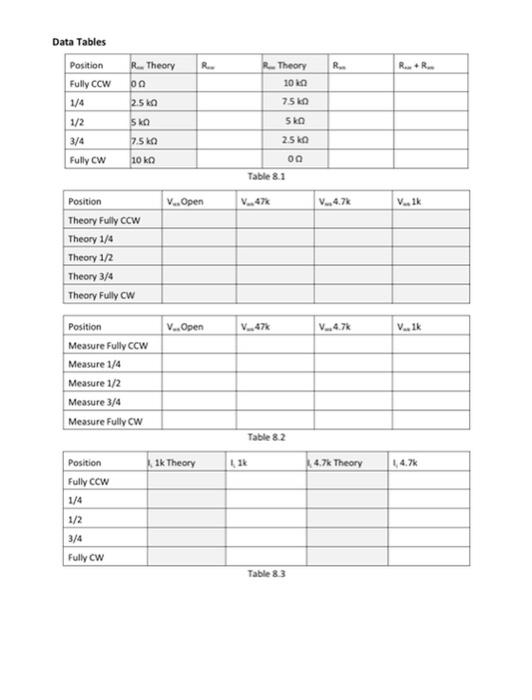 LAB 7 Potentiometers and Rheostats Objective The