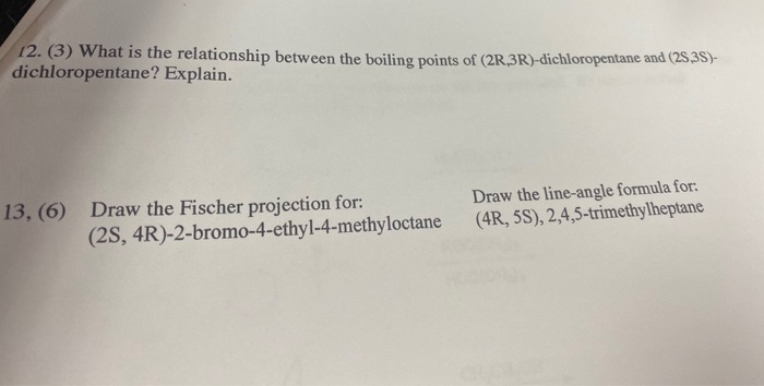 Solved 12 3 What Is The Relationship Between The Boili Chegg Com