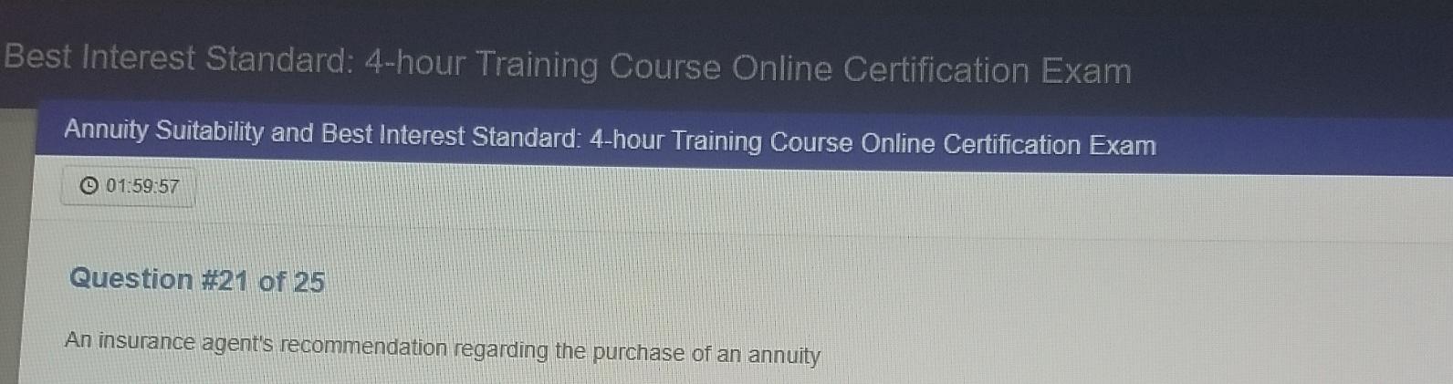 Solved Best Interest Standard: 4 hour Training Course Online Chegg com Solved Best Interest Standard: 4 hour Training Course Online Chegg com