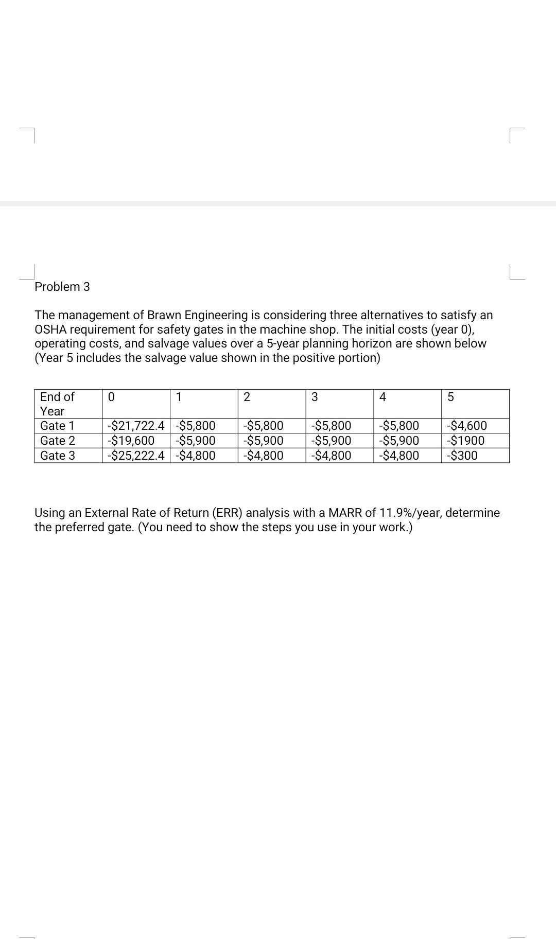 Solved Problem 3 The management of Brawn Engineering is | Chegg.com