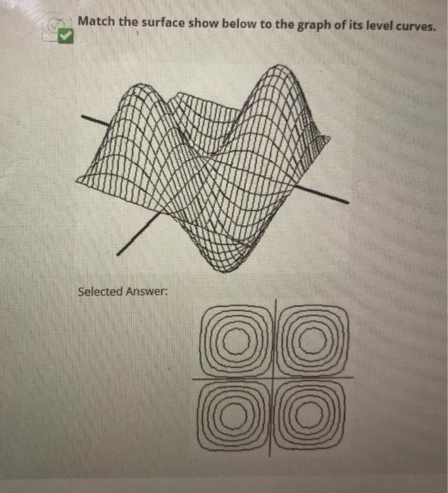 Solved Match the surface show below to the graph of its | Chegg.com