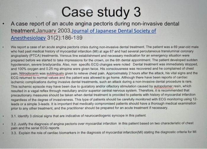 angina pectoris case study scribd