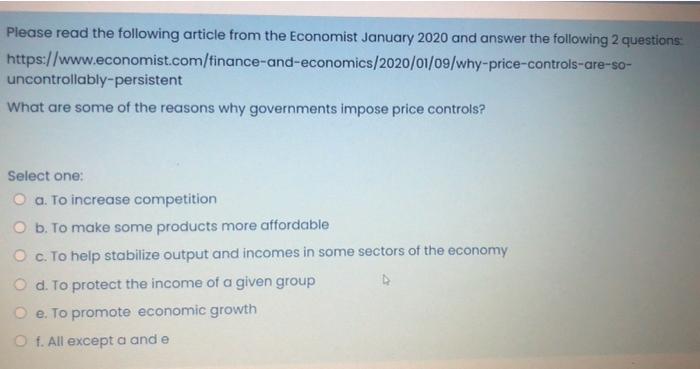 Solved Please read the following article from the Economist | Chegg.com