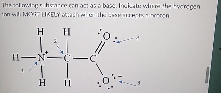 Solved The following substance can act as a base. Indicate | Chegg.com