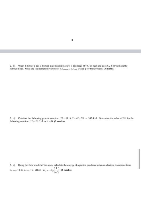 Solved 1. B) Using The Following Balanced Chemical Equation, | Chegg.com