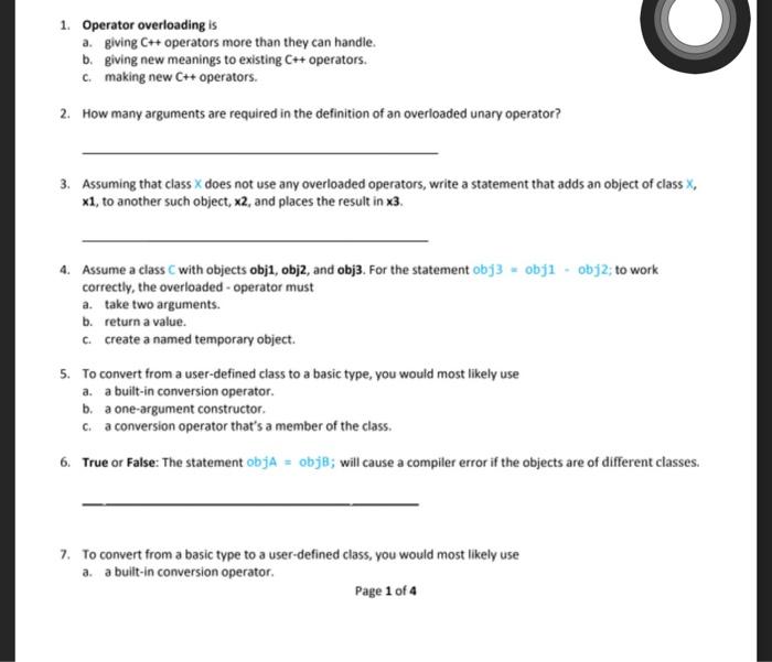 Solved Objective: Understand the meaning of operator