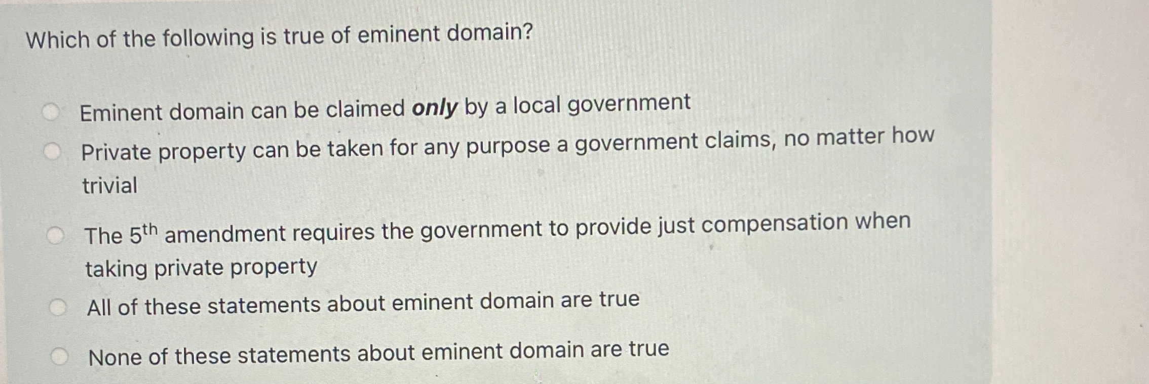 Solved Which of the following is true of eminent | Chegg.com
