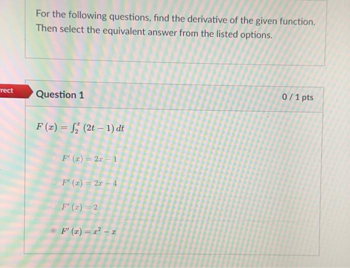 Solved For the following questions, find the derivative of | Chegg.com