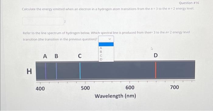 Solved Calculate the energy emitted when an electron in a | Chegg.com