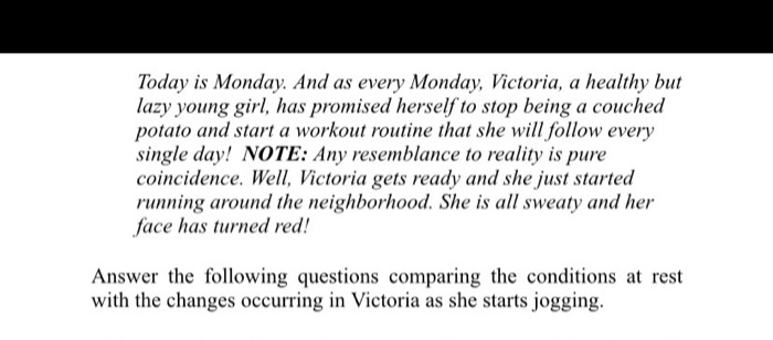 Solved Today Is Monday And As Every Monday Victoria A Chegg Com