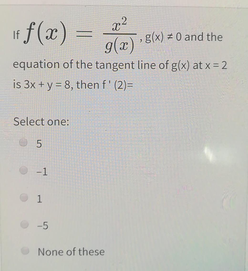 Solved 3x 1 If Y 2x 1 Then Y Select One 3 3 A In 6 Chegg Com