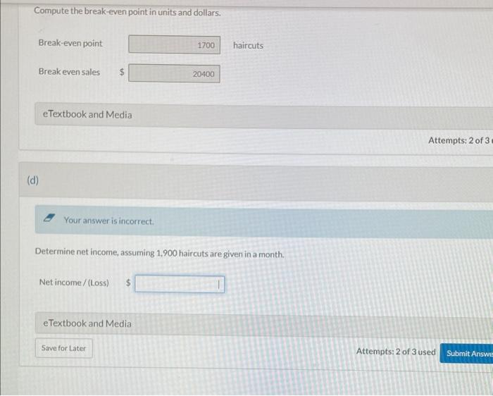 Solved Hi, I need help solving part (d). I only have one | Chegg.com