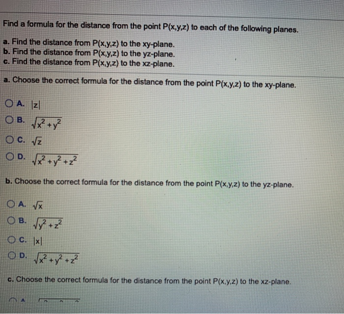 Solved Find A Formula For The Distance From The Point P X Chegg Com