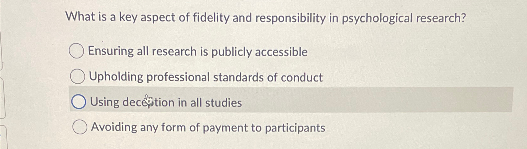 Solved What is a key aspect of fidelity and responsibility | Chegg.com