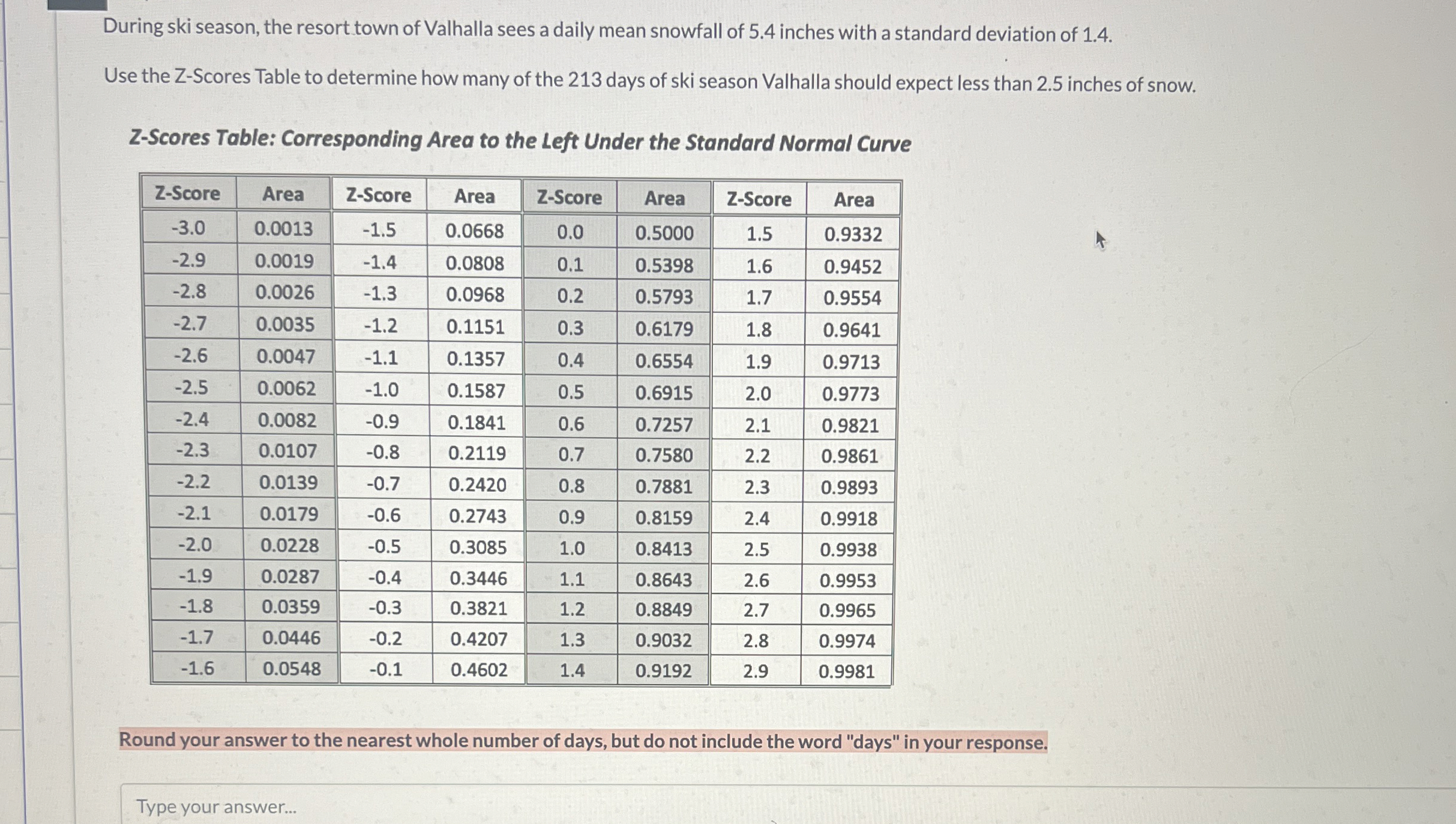 Solved During ski season, the resort town of Valhalla sees a