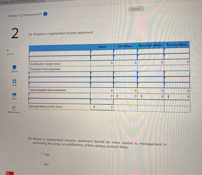 Solved Swed Chapter 12 Homework #1 Exercise 12-2 Dropping or | Chegg.com