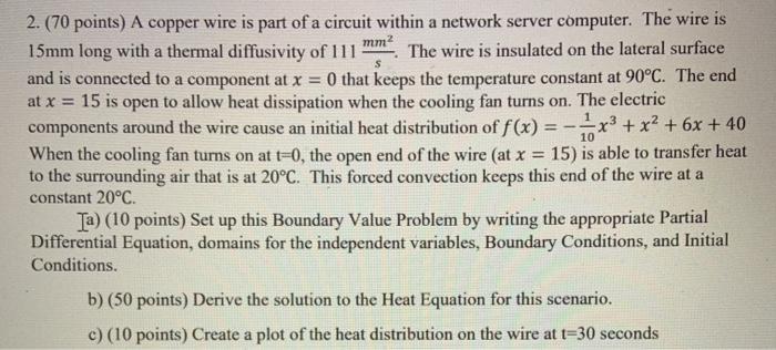 Solved S 1 10 2. (70 points) A copper wire is part of a | Chegg.com