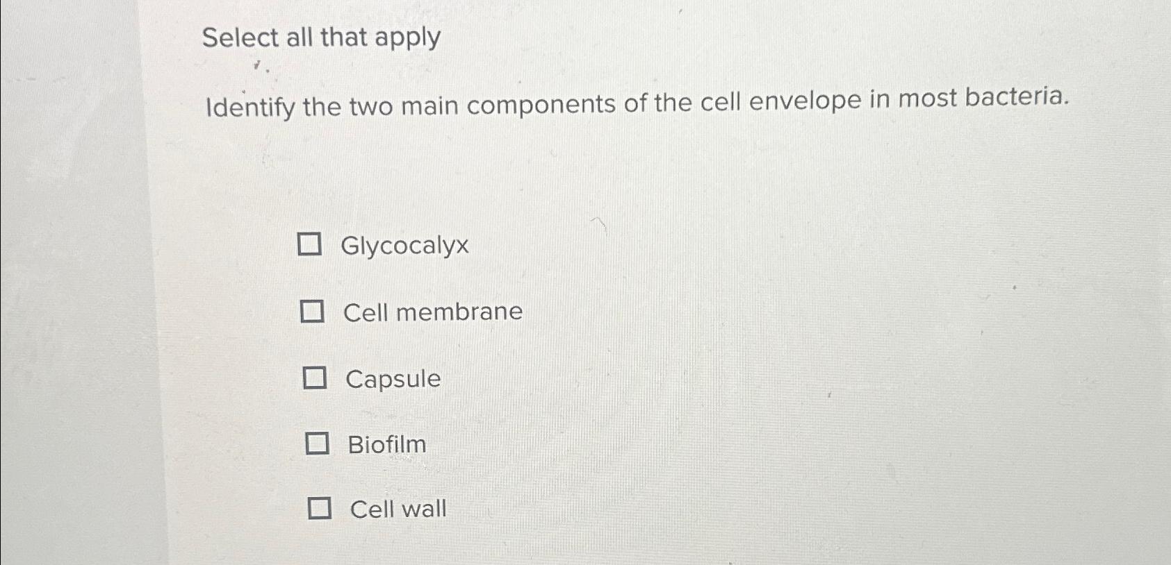 Solved Select All That Applyidentify The Two Main Components 