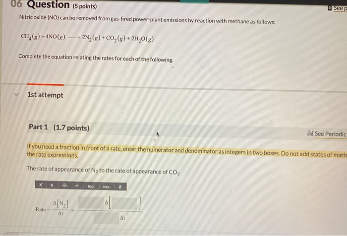 Solved 06 Question (5 points) Nitric oxide (NO) can be | Chegg.com