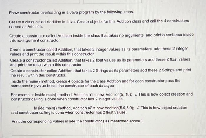 Constructor overloading in Java – About Java