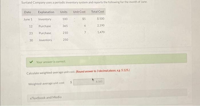 Solved Calculate Weighted Average Unit Cost. Weighted