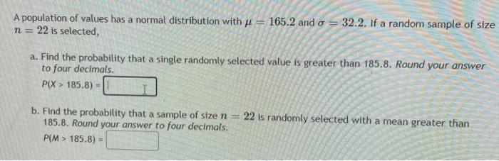 Solved A population of values has a normal distribution with | Chegg.com