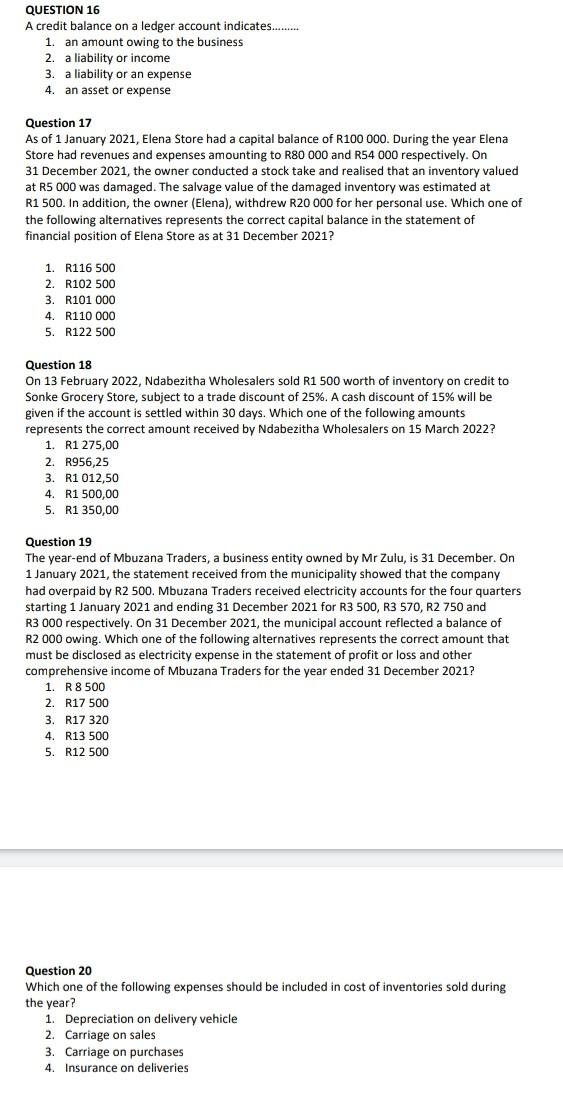 What Does A Credit Balance On A Ledger Indicate