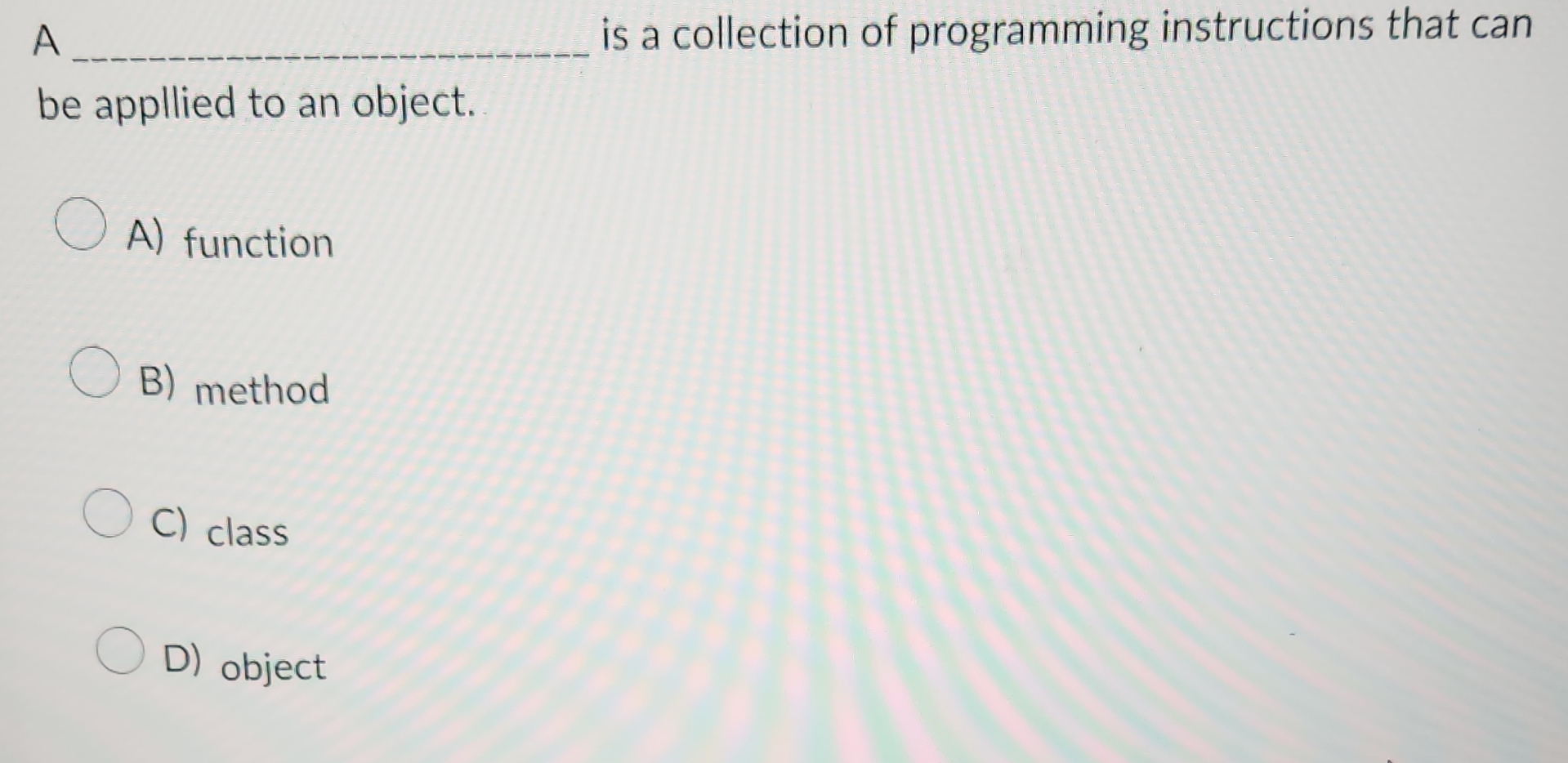 Solved A is a collection of programming instructions that | Chegg.com