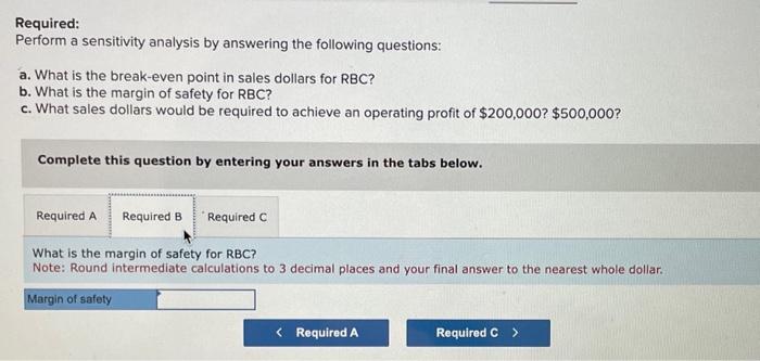 Solved Required: Perform A Sensitivity Analysis By Answering | Chegg.com