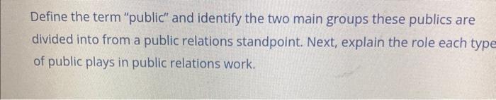 Define the term 