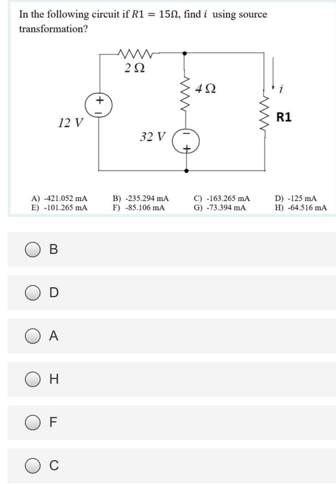 Solved In the following circuit if R1 = 151, find i using | Chegg.com