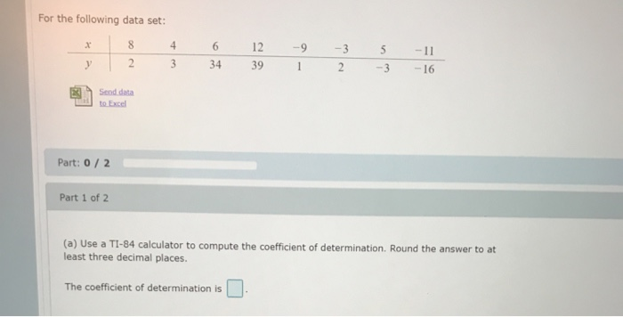 Solved For the following data set: 8 4 12 -9 -3 5 -11 2 3 34 | Chegg.com