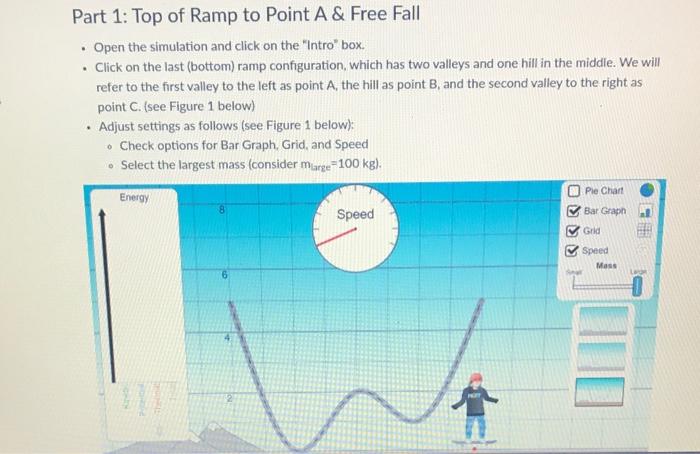 Solved Part 1: Top of Ramp to Point A & Free Fall • Open the | Chegg.com