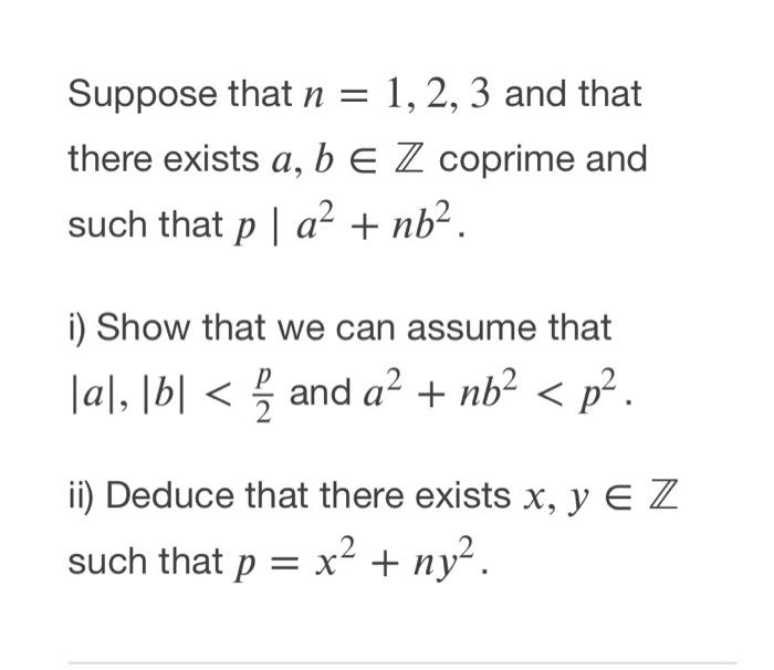 Solved = Suppose That N = 1, 2, 3 And That There Exists A, B | Chegg.com