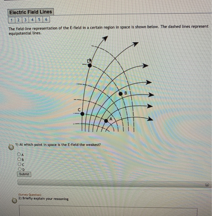 Solved Electric Field Lines 1 2 3 4 5 6 The fieldline
