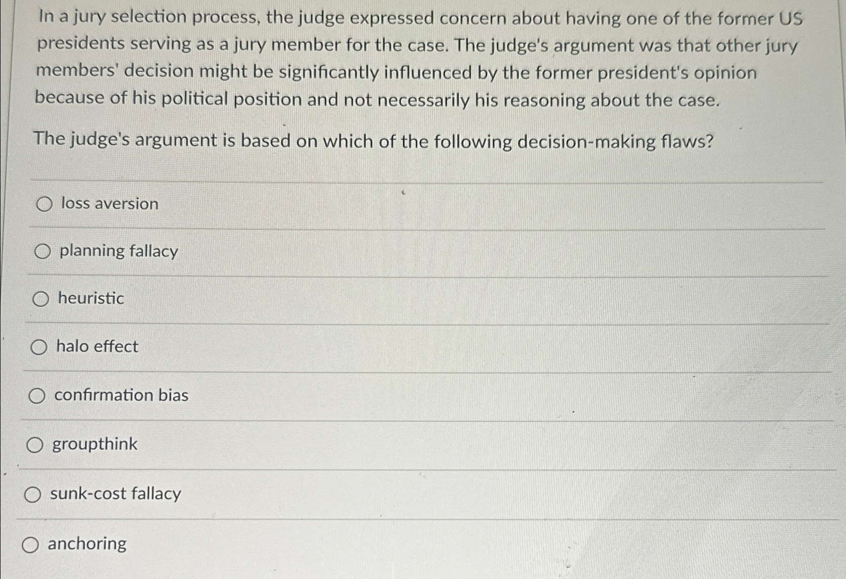 Solved In a jury selection process, the judge expressed | Chegg.com