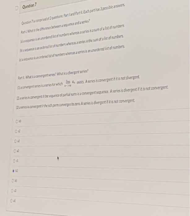 Solved Question 7 Question 7's comprised of a questions | Chegg.com