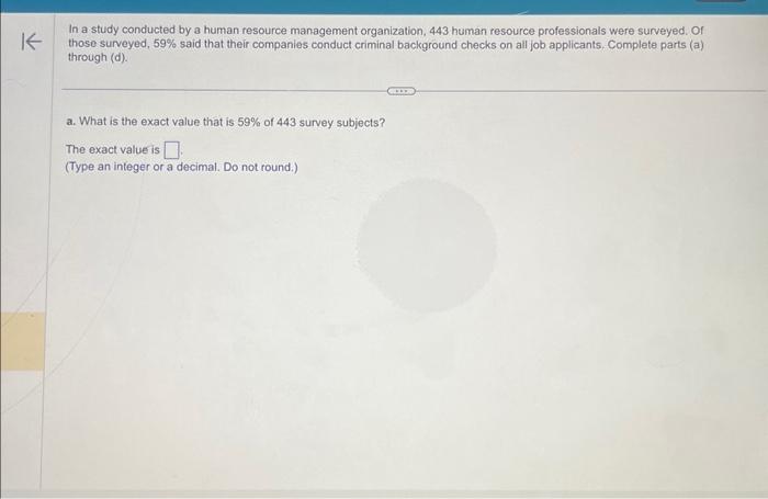 Solved In a study conducted by a human resource management | Chegg.com