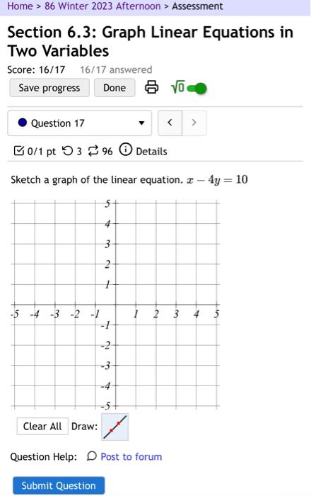 Solved Section 6.3: Graph Linear Equations in Two Variables | Chegg.com