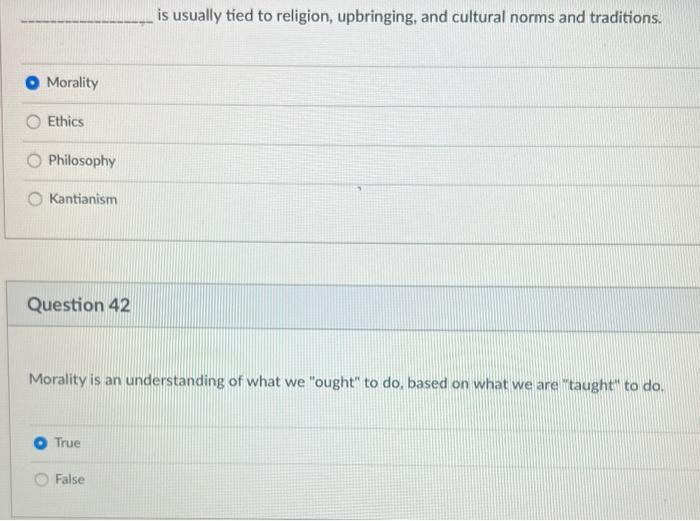 Solved is usually tied to religion, upbringing, and cultural