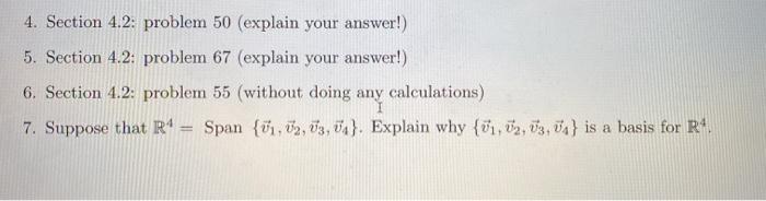 Solved 4. Section 4.2: problem 50 (explain your answer!) 5. | Chegg.com